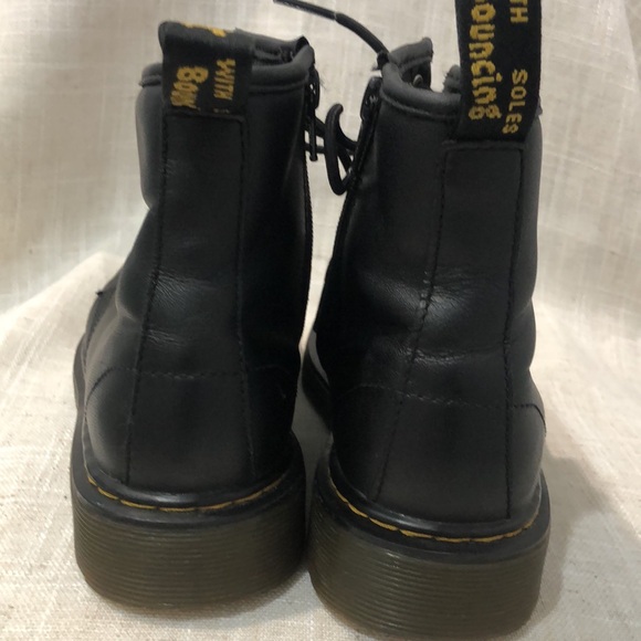 Dr. Martens Youth 1460 Ankle Zip Lace Up Black Leather Boots Size 3 - Picture 6 of 9